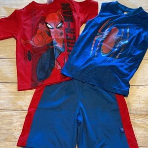 Boys Spider-Man Short Outfit w/2 shirts 5/6